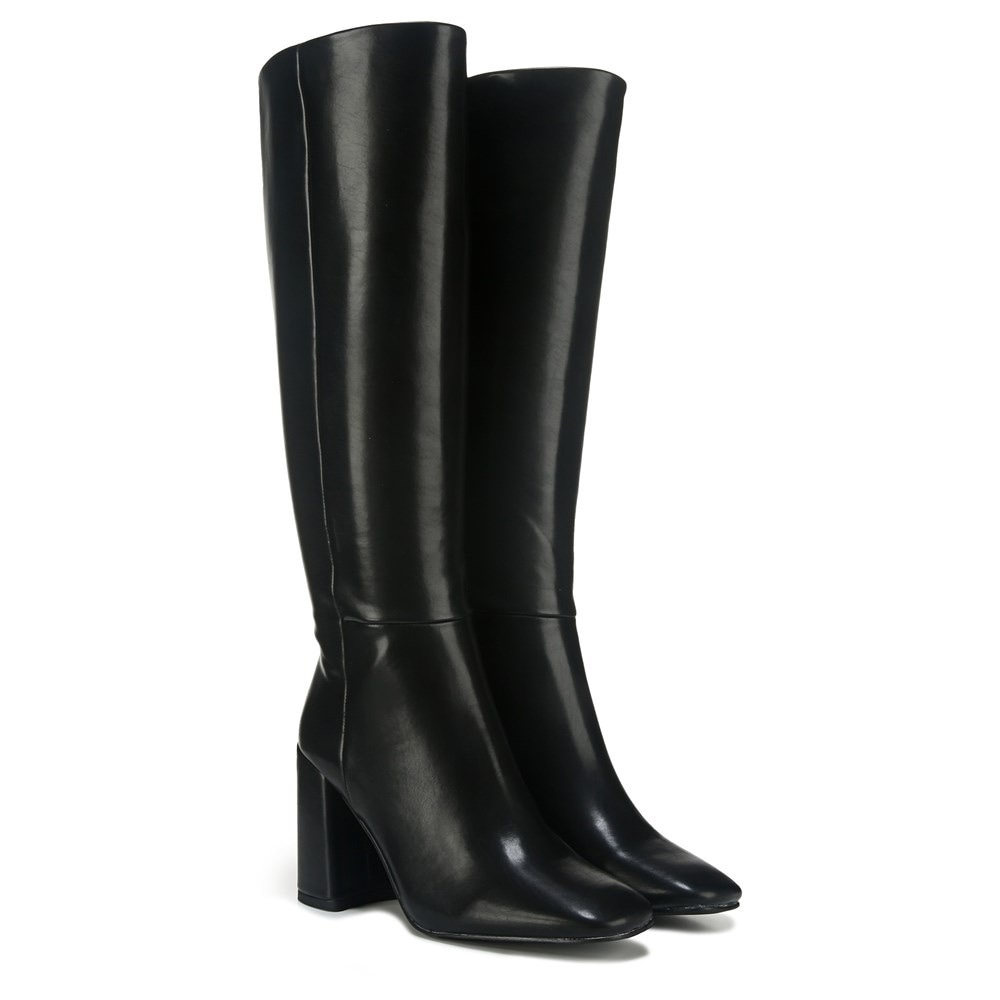 Madden Girl Sleek Black Heeled Boots